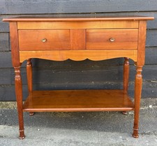 Cherry Two Drawer Console Side
