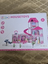 Doloowee 3-Storey Dolls Playhouse – Kids Toy Dollhouse Gift Set