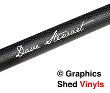 2x PERSONALISED FISHING ROD TACKLE BOX NAME STICKERS BROTHER DAD