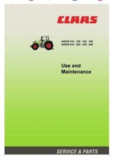 Claas Arion 510 to 640 Tractor Opps and Maintenance Manual Delivered Today