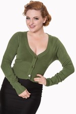 Green Cropped Button Vintage