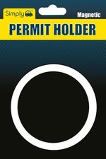 Plain Black Fully Magnetic Parking Permit Holder to Fit All Cars Windscreens 