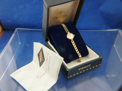Tissot gold ladies watch - gold,