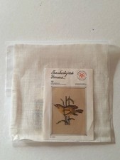 The Danish Handcraft Guild Warbler Bird Linen Cross Stitch Kit 9 x 12cm