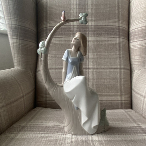 Unmarked porcelain girl - unmarked,