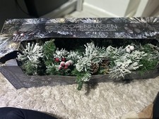 Deluxe Pre-Lit Snow Garland With 25x Warm White LED Lights