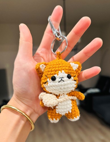 Handmade crochet ginger cat - handmade,