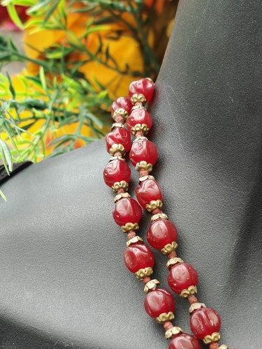 Cranberry red dimpled - , c1920-30