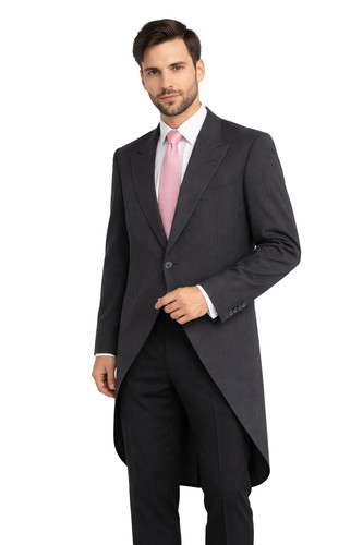 Charcoal grey tailcoat jacket - grey,