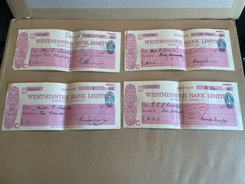 Vintage westminster bank - x4,