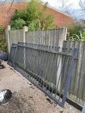 Heavy duty hand made 9ft, 7inch steel gate, 4ft high, and entrance gate