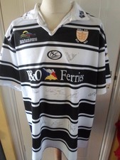 2008-09 Squad Signed Hull FC Rugby league Shirt adult by 25 coa (21492)