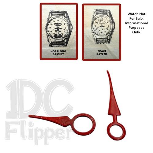 Timex watch hands red 1950s - timex,
