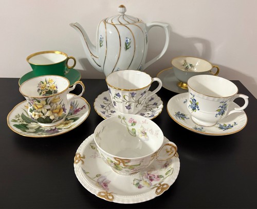 Bone china mismatched set - bone, 6