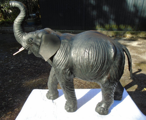 Leather vintage elephant - , with