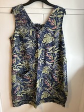 LINEN NAVY FLORAL DRESS FROM