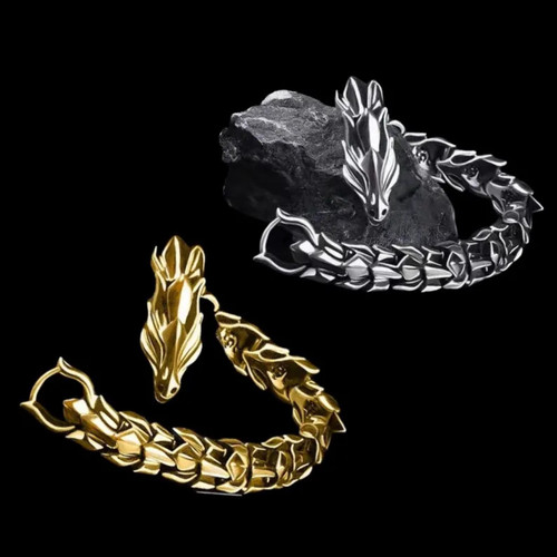 Men stainless steel - steel, dragon