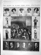 Old 1910 Comic Opera Booker