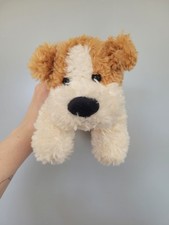 Tesco Fox Terrier Cream Brown Floppy Dog Soft Plush Toy 11” 2004