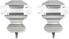 2x Clear Acrylic Square Nickel