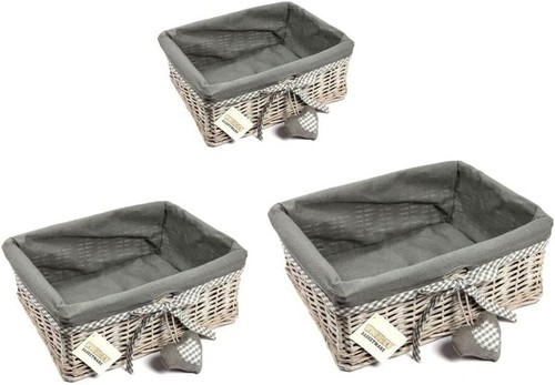 Grey natural wicker storage - grey,
