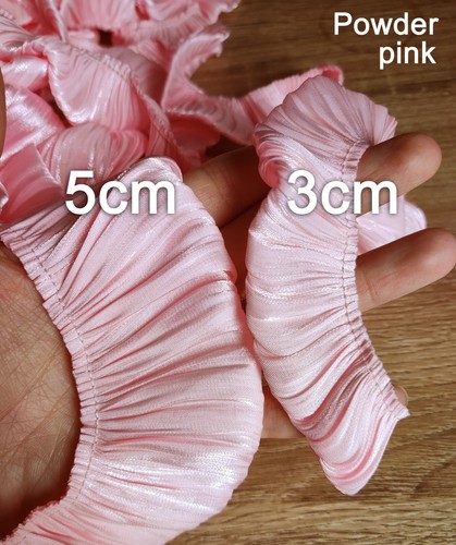 Chiffon ruffle trim puffy - chiffon,
