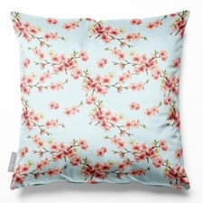 Luxury Designer Eco-Velvet Filled Cushion Sofa Cherry Blossom Lots Colours Sizes