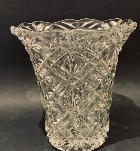 Vintage cut crystal vase - vintage,