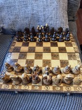 Vinatge Folding Wooden Chess