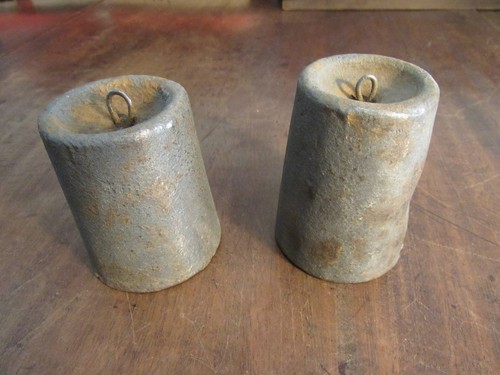 Pair antique 2kg - antique, cast