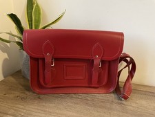 Real Red Leather 12.5" x 9" Satchel New without Tags
