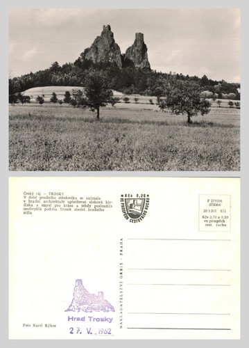 Vintage postcard trosky - vintage,