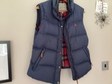 A Jack wills Gilet With Detachable Fur Hood Size 12