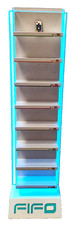 8 Shelf Acrylic Counter POS Display for Cosmetics Boxed Items Store with Stand