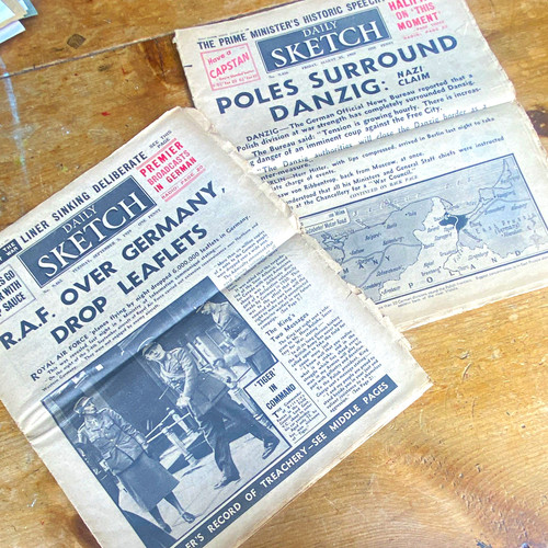 Daily sketch newspapers - newspapers, 1939