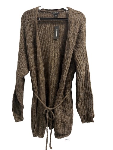 Boohoo brown cardigan small - brown,