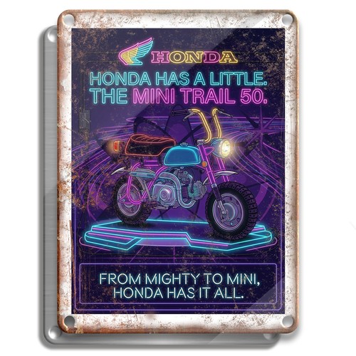 Metal sign honda mini - metal,