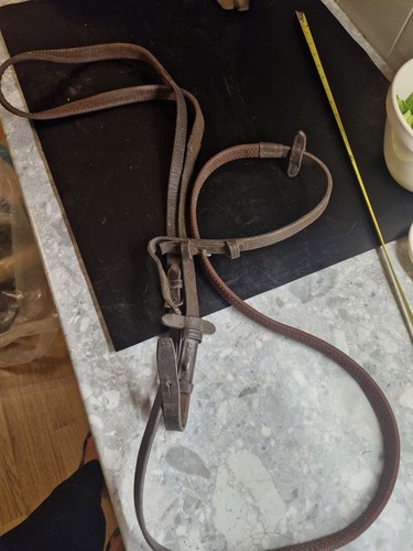 Brown leather and rubber grip - brown,