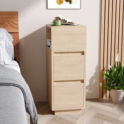 Maple slim bedside table - maple,
