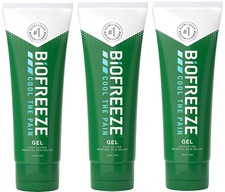 Biofreeze Pain Reliever Gel 4oz/118ml Cooling Topical Analgesic for Muscles x 3