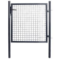 Mesh garden Gate Galvanised Steel 85.5x100  Grey C7Z7