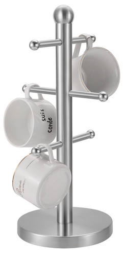 Stainless steel mug tree stand - steel,