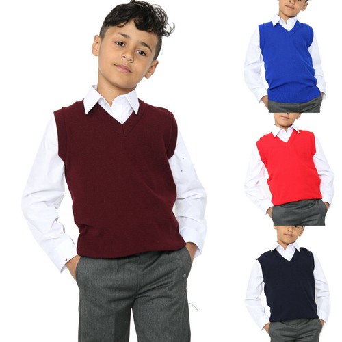 Boys knitted tank - tank, neck
