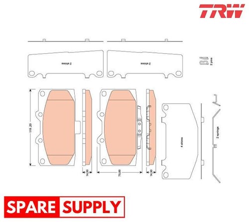 Brake pad set disc - brake,