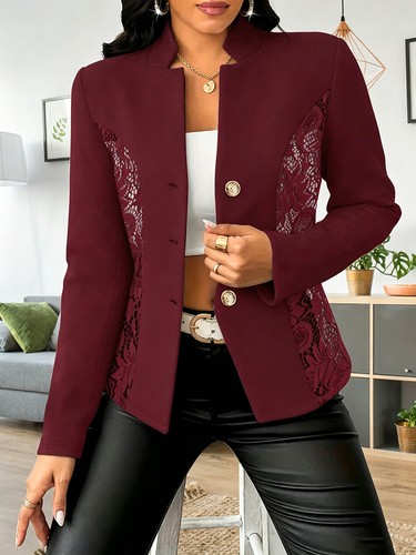 Ladies long sleeve button - long,