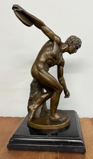 The Discus Thrower Greek Bronze Sculpture 'Discobolus' - Signed after Myron