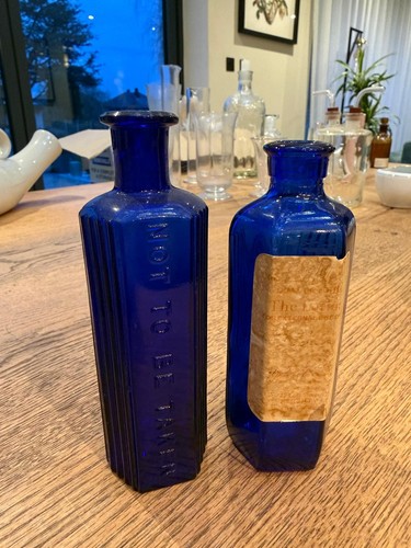 Pair antique cobalt - of,