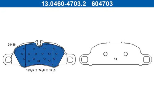 Brake pads 0460 4703 ate - brake, 13.0460-4703.2