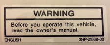 YAMAHA YZF600 YZF1000 R1 R6 PETROL TANK CAUTION WARNING DECAL 2