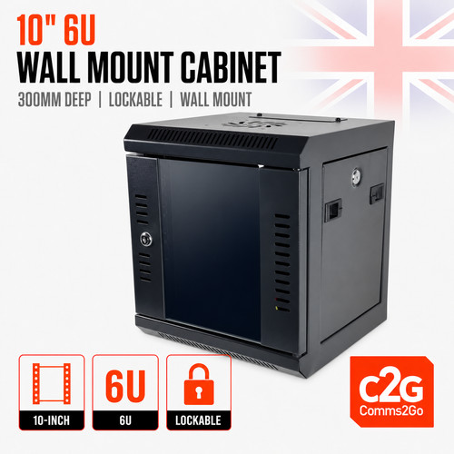 300mm black wall - 6u,